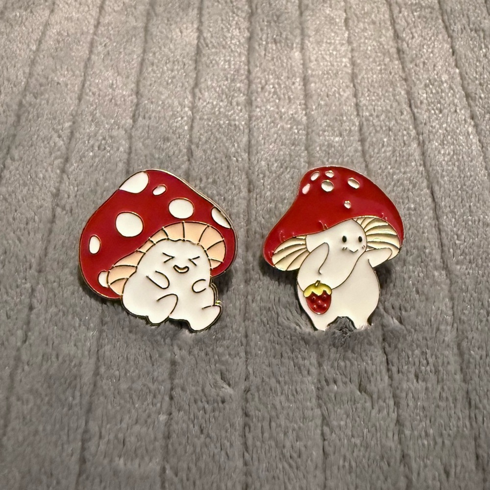 Mushroom Enamel Pin Bundle
